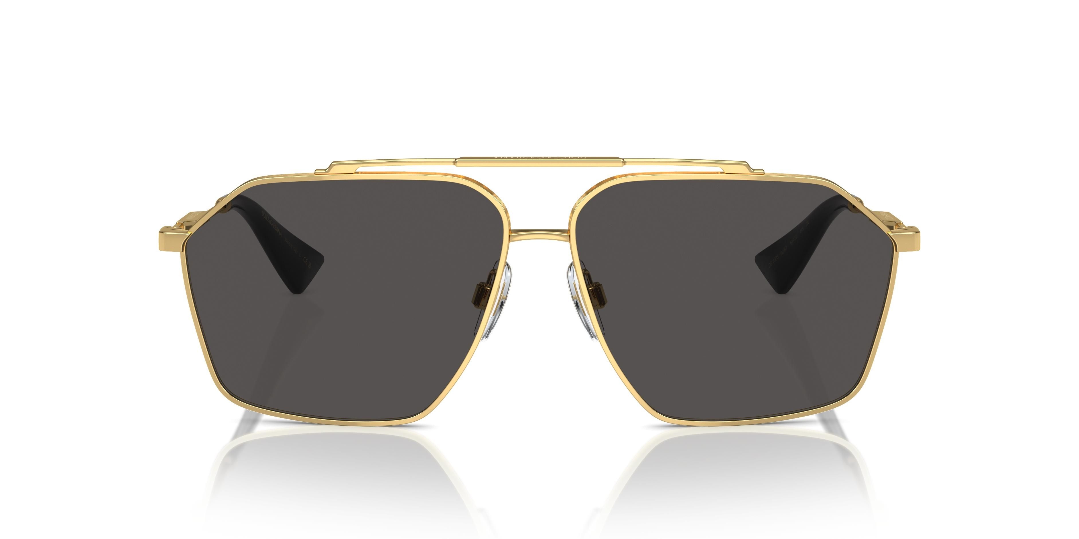 Dolce & Gabbana DG2303 (02/87) 61 | Unisex Altın Güneş Gözlüğü